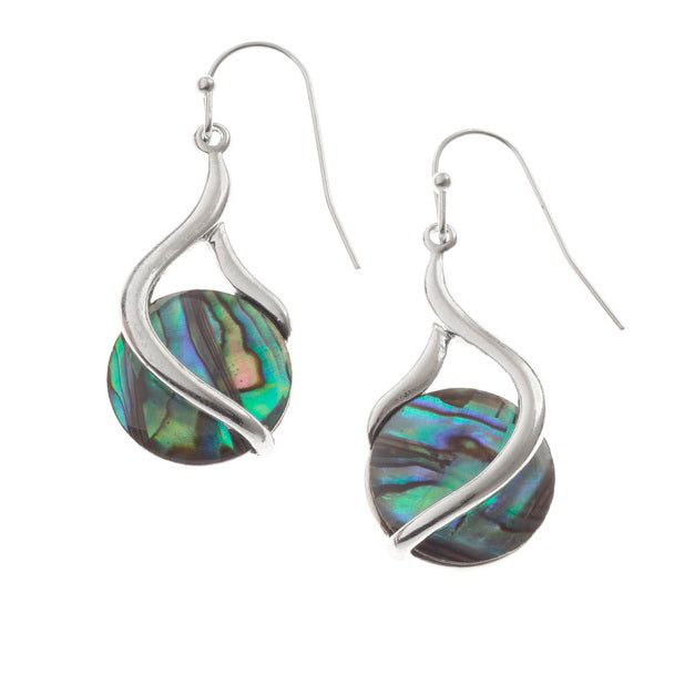 Paua Shell Twist Earrings