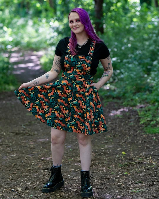 Acorn Adventure Stretch Twill Flared Pinafore Dress