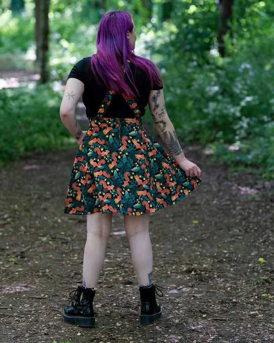 Acorn Adventure Stretch Twill Flared Pinafore Dress