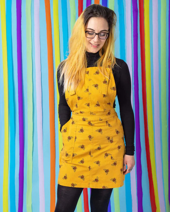 Bees  Knees Stretch Twill Pinafore Dress
