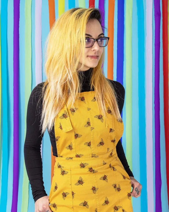 Bees  Knees Stretch Twill Pinafore Dress