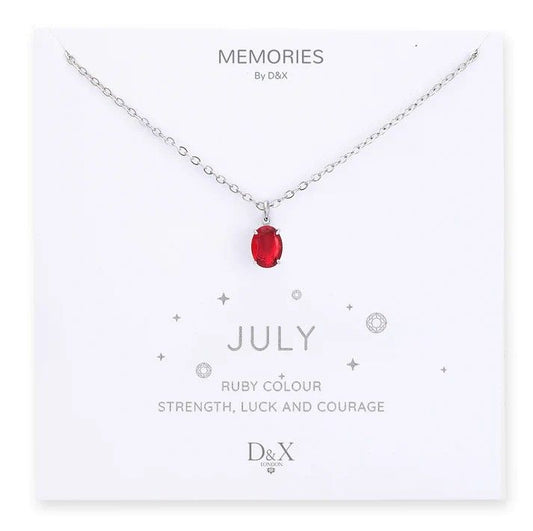 Memories By D&X `July` Birthstone Necklace