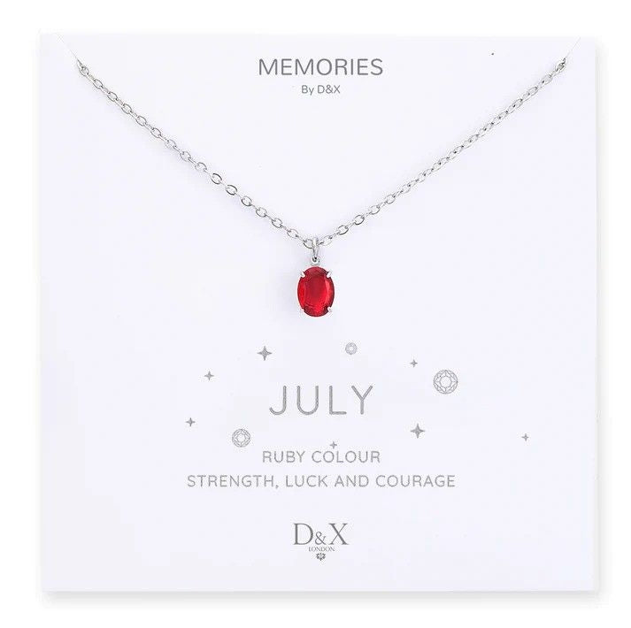 Memories By D&X `July` Birthstone Necklace