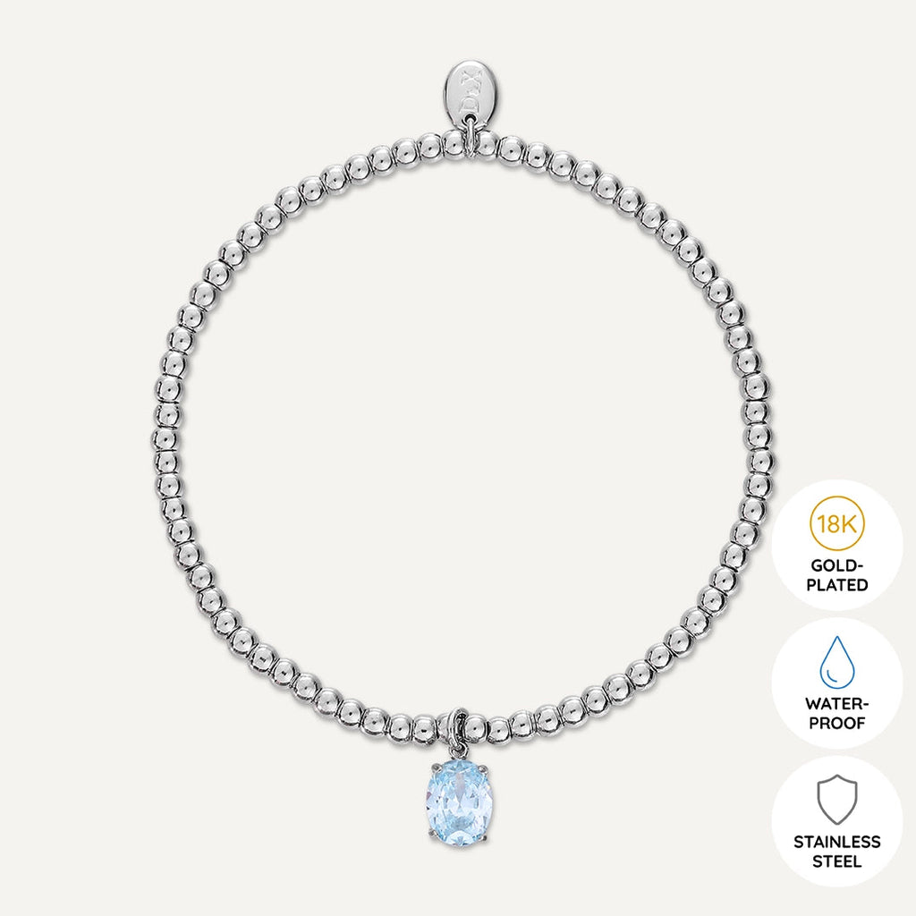 Memories: "MARCH"  - Aquamarine Bracelet