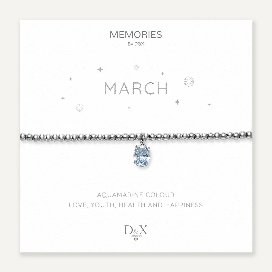 Memories: "MARCH"  - Aquamarine Bracelet