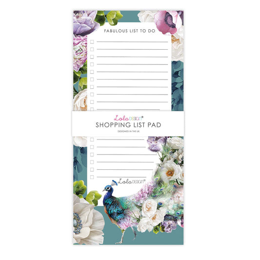 Lola Design - Peacock Shopping List