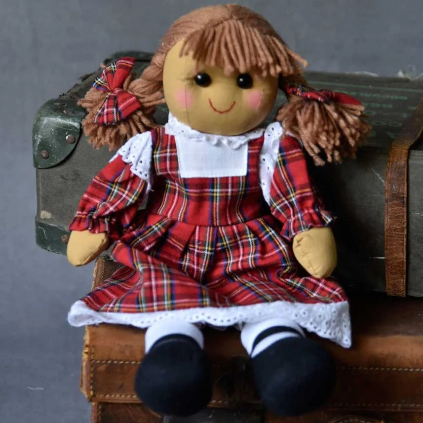 Powell Craft - Red Tartan Dress Rag doll