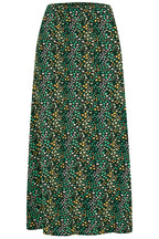 Zora Skirt - Black/Green, Ditsy Floral