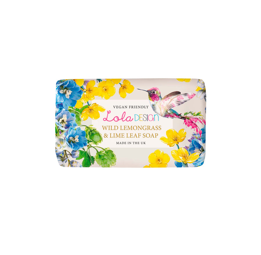 Lola Designs - WILD LEMONGRASS AND LIME LEAF HUMMINGBIRD SOAP BAR