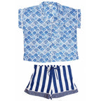 Powell Craft - Stripe & Seashell Short Pyjamas