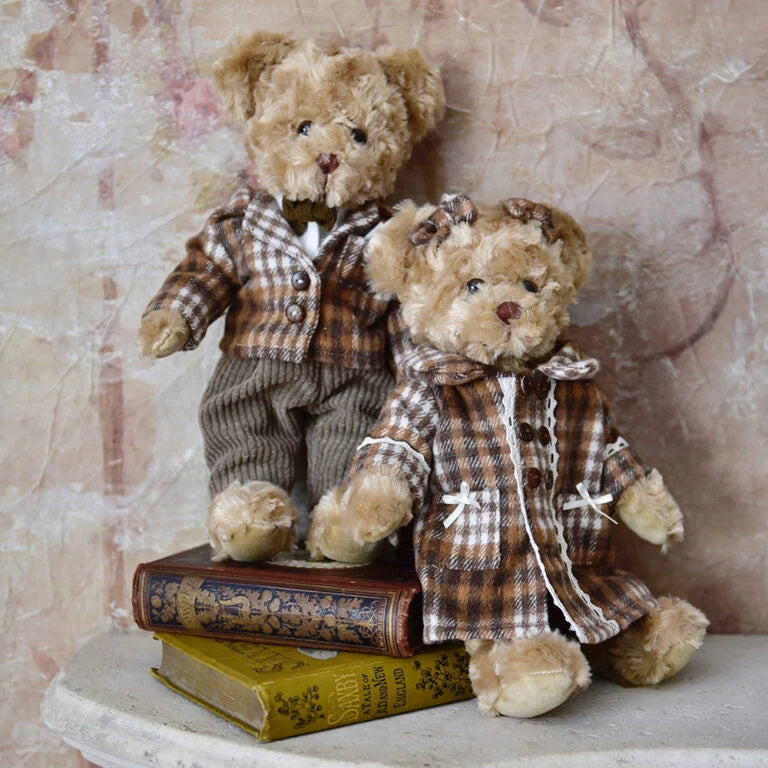 Powell Craft - Teddy Wearing Tweed Double Breasted Long Coat