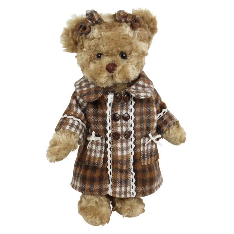 Powell Craft - Teddy Wearing Tweed Double Breasted Long Coat