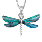 Paua Shell - Blue Dragonfly Necklace