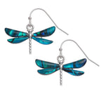 Paua Shell Blue Dragon Earrings