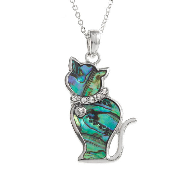 Paua Shell - Cat Necklace