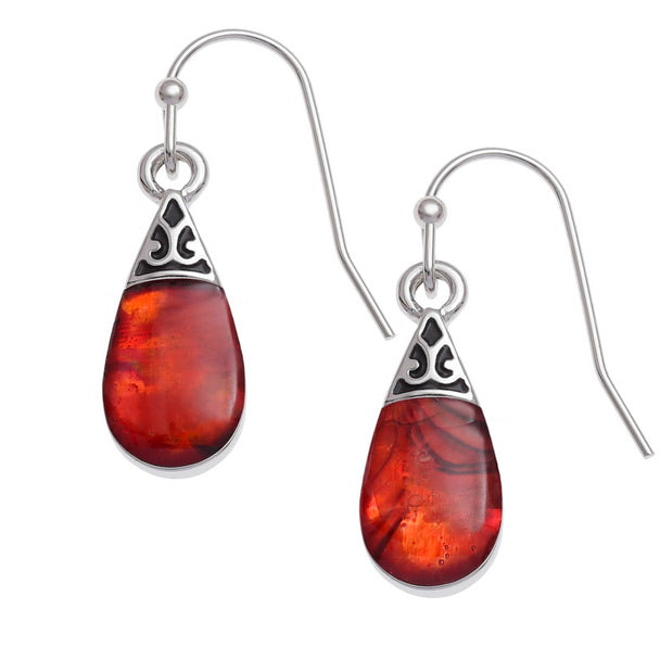 Paua Shell - Pear Drop Earrings