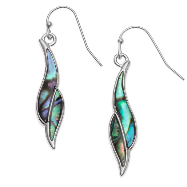 Paua Shell Twist Earrings