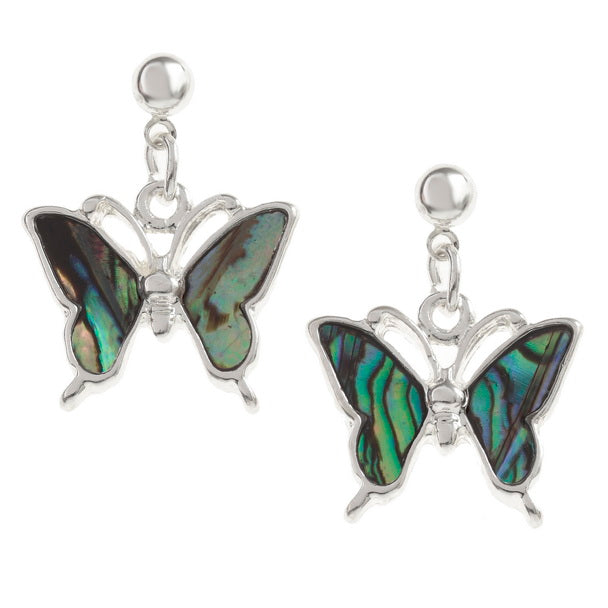 Paua Shell - Butterfly Earrings