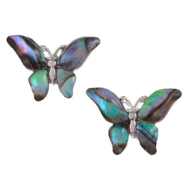 Paua Shell - Natural Butterfly Studs