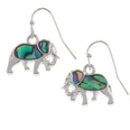 Paua Shell - Elephant Earrings