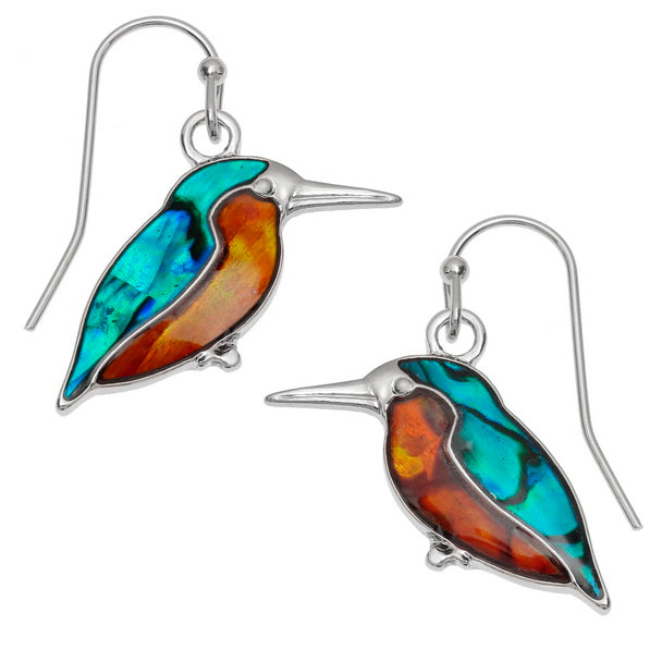 Paua Shell Kingfisher Earrings