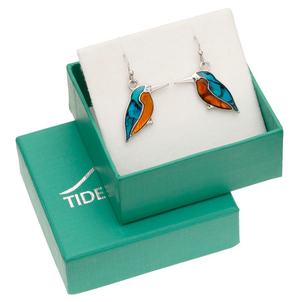 Paua Shell Kingfisher Earrings