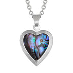 Paua Shell - Heart Locket Necklace