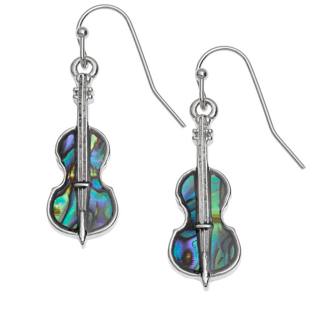 Paua Shell Cello Earrings