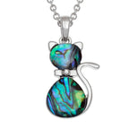 Paua Shell Cat Necklace