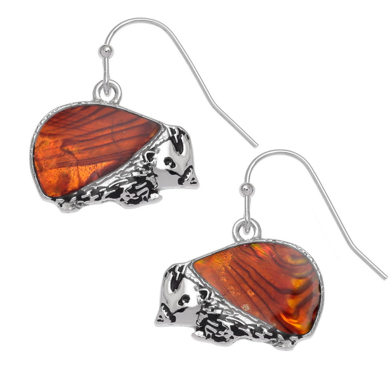 Paua Shell - Hedgehog Earrings