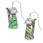 Paua Shell Cat Earrings