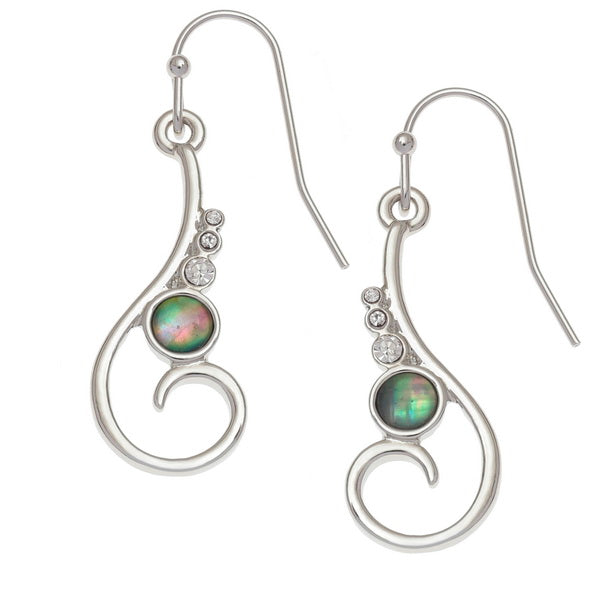 Paua Shell - Spiral Earrings
