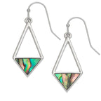 Paua Shell Geometric triangles earrings