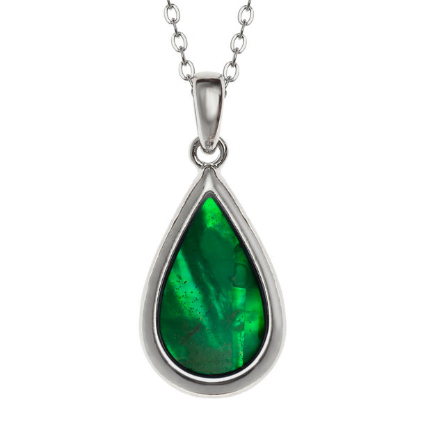 Green teardrop necklace