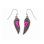 Paua Shell - Heart Ornate Earrings