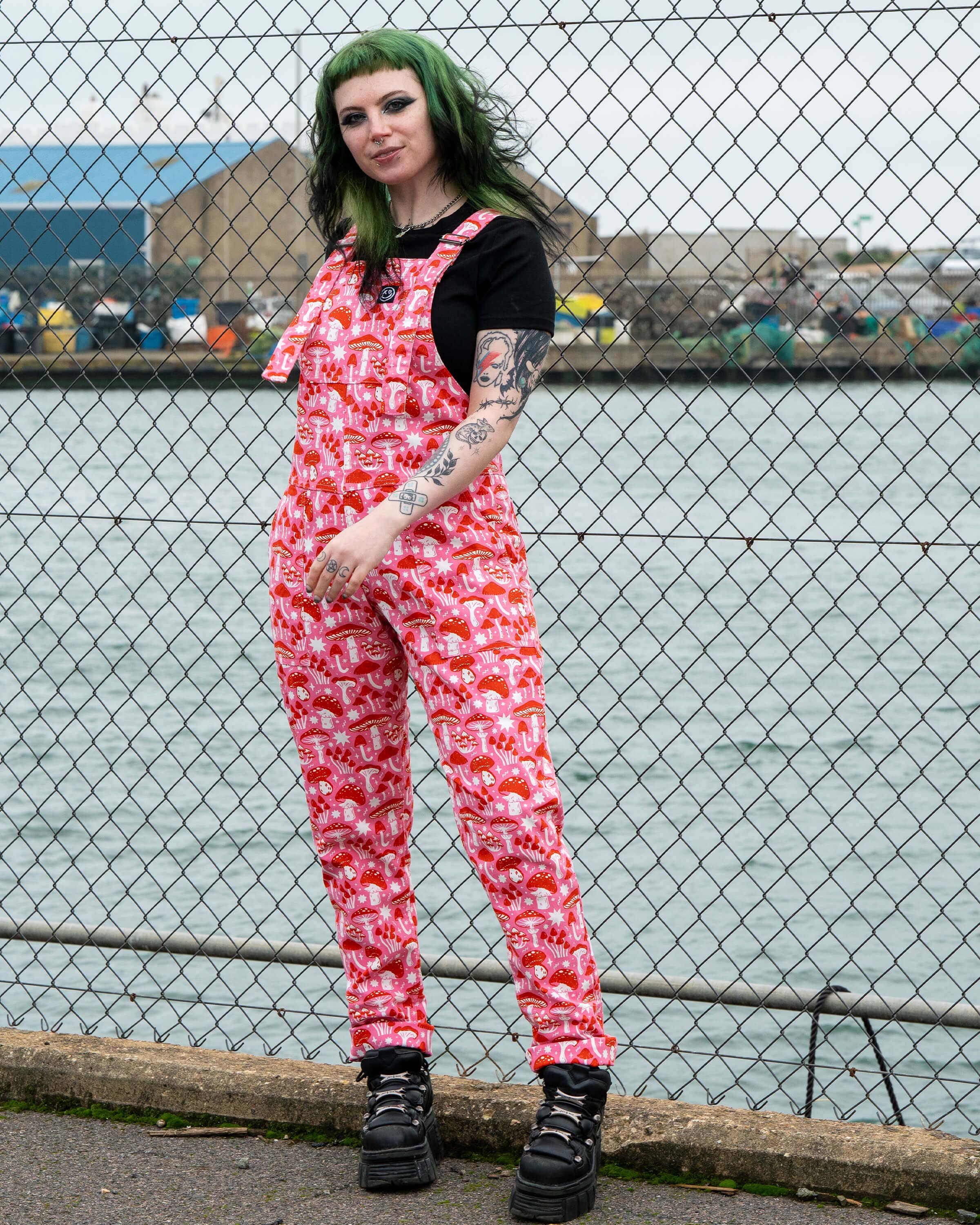 RR x Stacey McEvoy-Caunt Mushrooms Stretch Dungarees