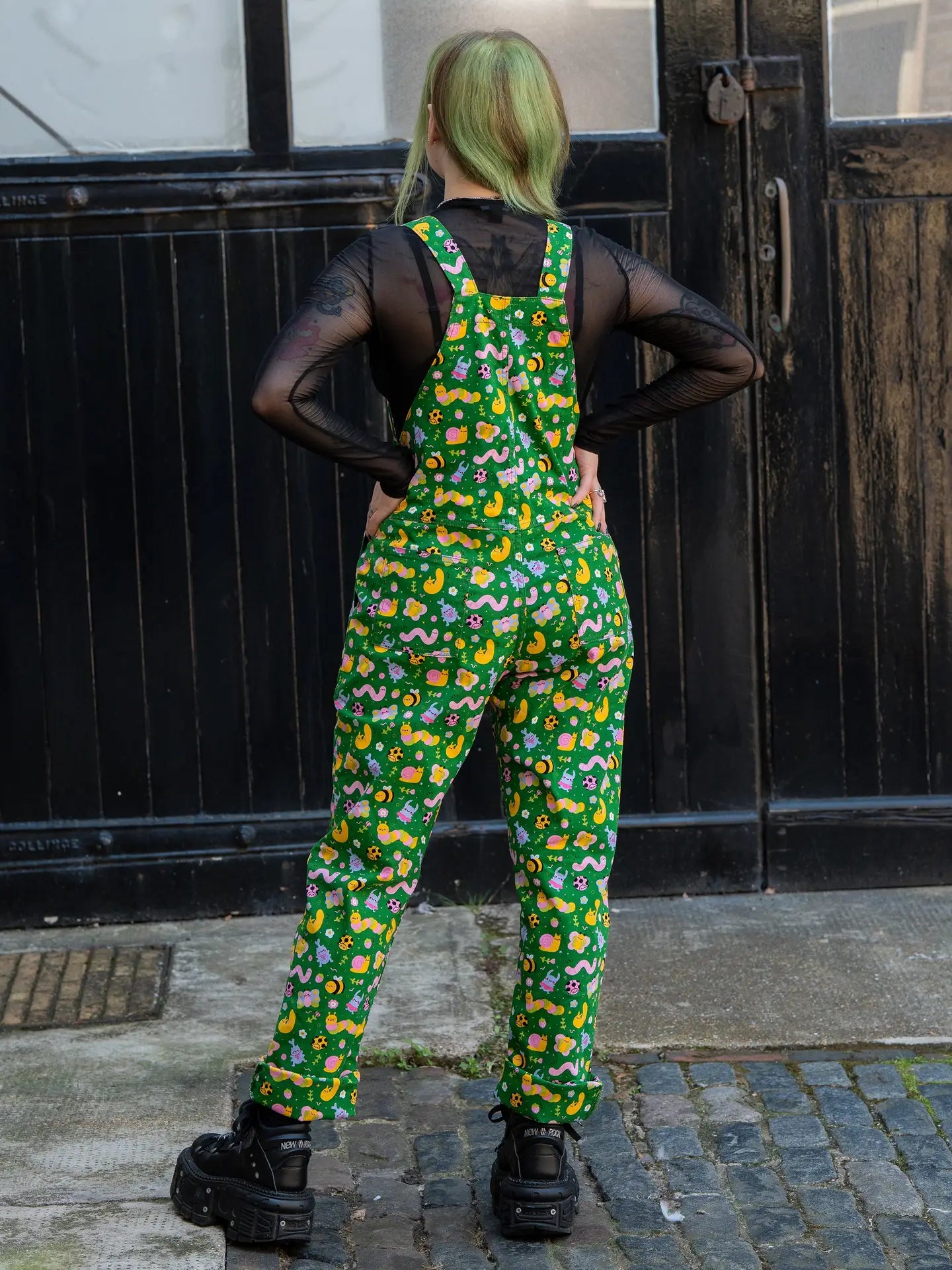 Rebel Romance X Dipstick Store Bugs Stretch Dungarees
