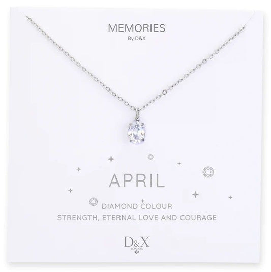 Memories By D&X `April` Birthstone Necklace