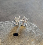 Blue Lily 925 - CLEAR CZ CAT  STUD 10MM