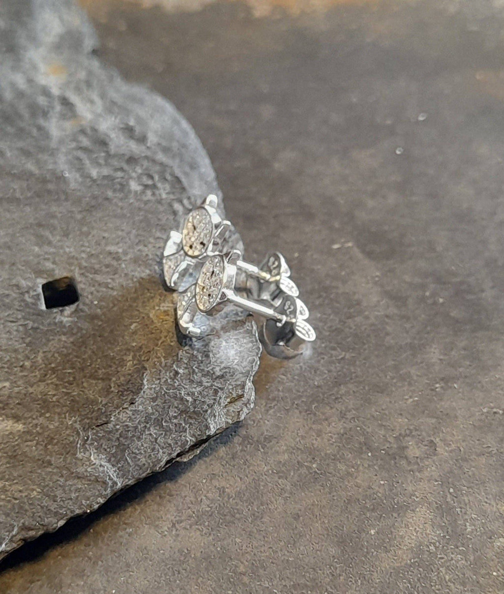 Blue Lily 925 - CLEAR CZ CAT  STUD 10MM