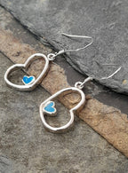 Blue Lily - SYN OPAL OFF SET HEART 18X14MM ER