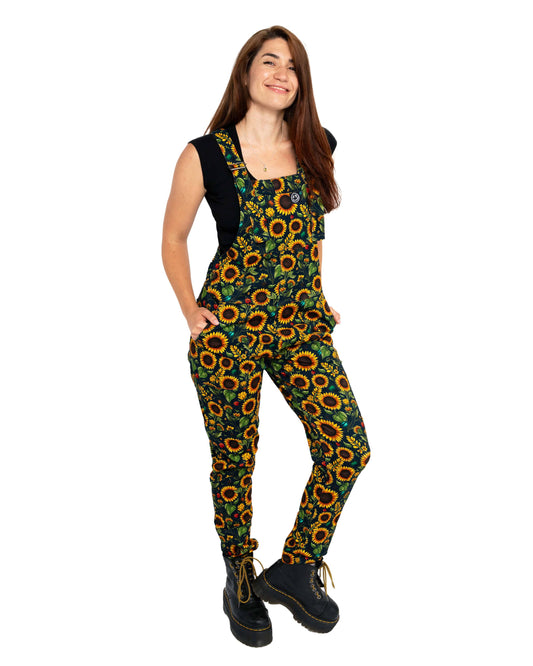 Rebel Romance Sunflower Stretch Dungarees 