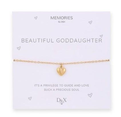 Memories By D&X `Beautiful Goddaughter` Bracelet
