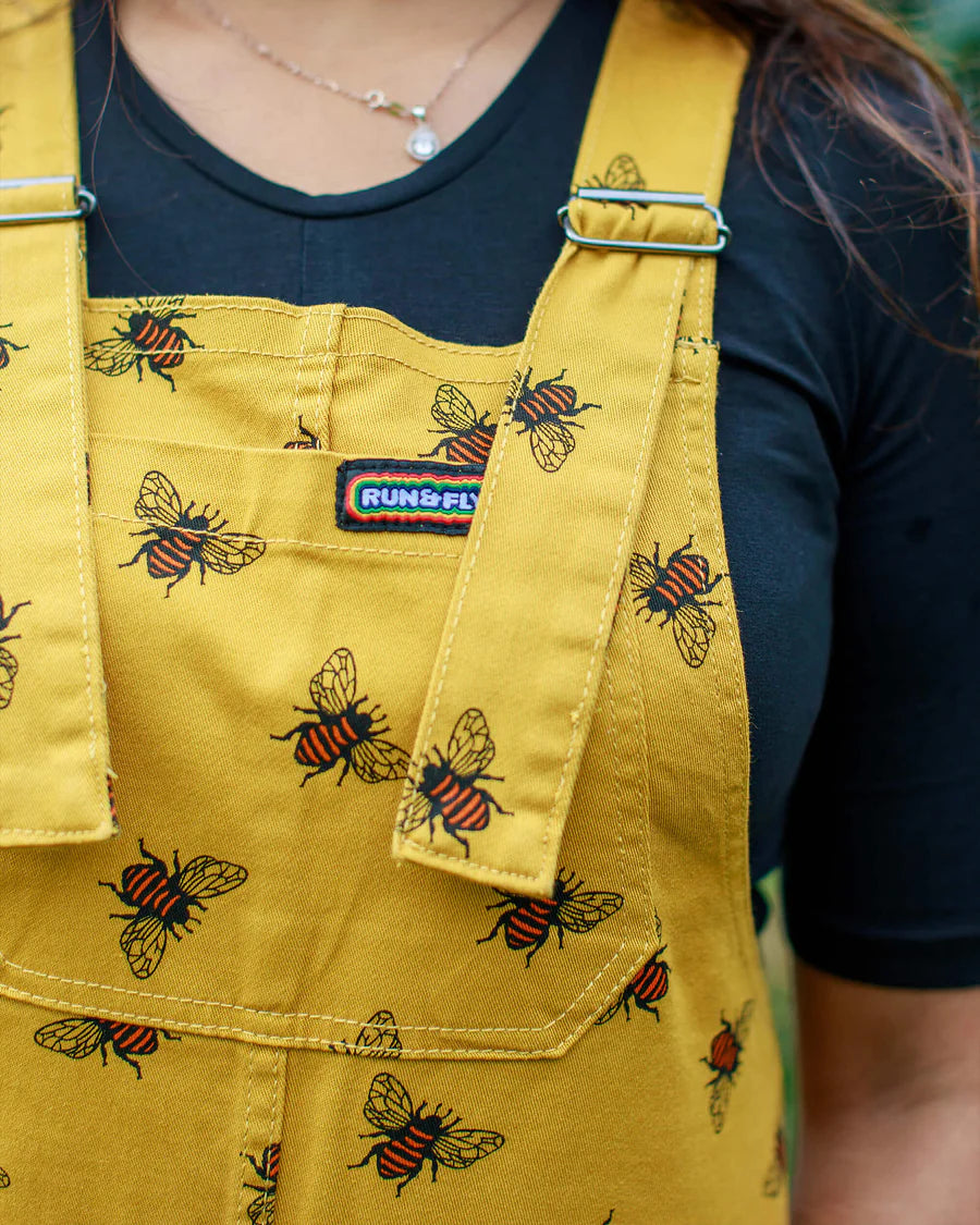 Run & Fly - Bees Knees Gold Twill Dungarees