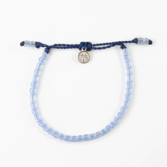 Pineapple Island - Marley Glass Bead Anklet Blue