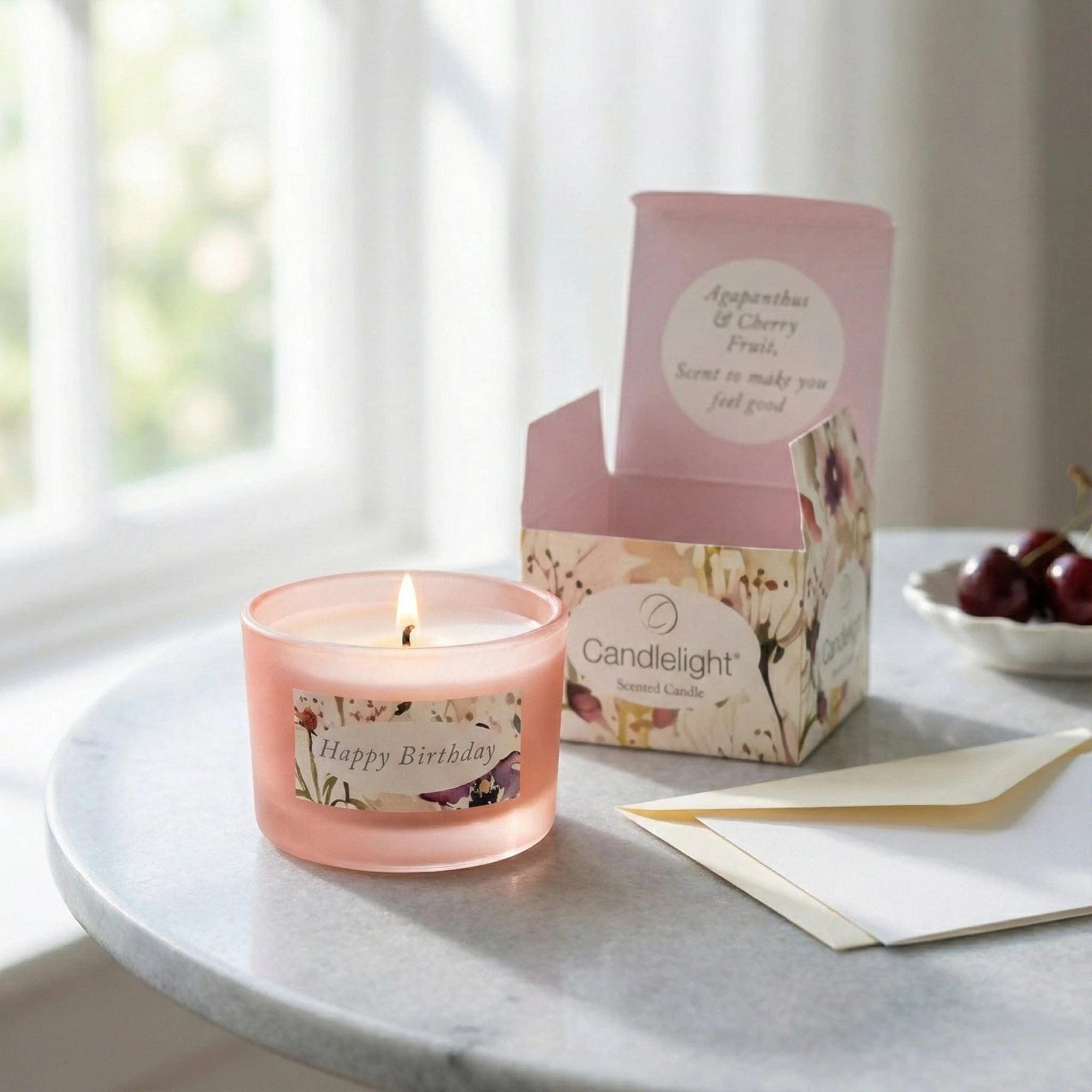 Candlelight - Birthday Wishes Candle - Agapanthus & Cherry