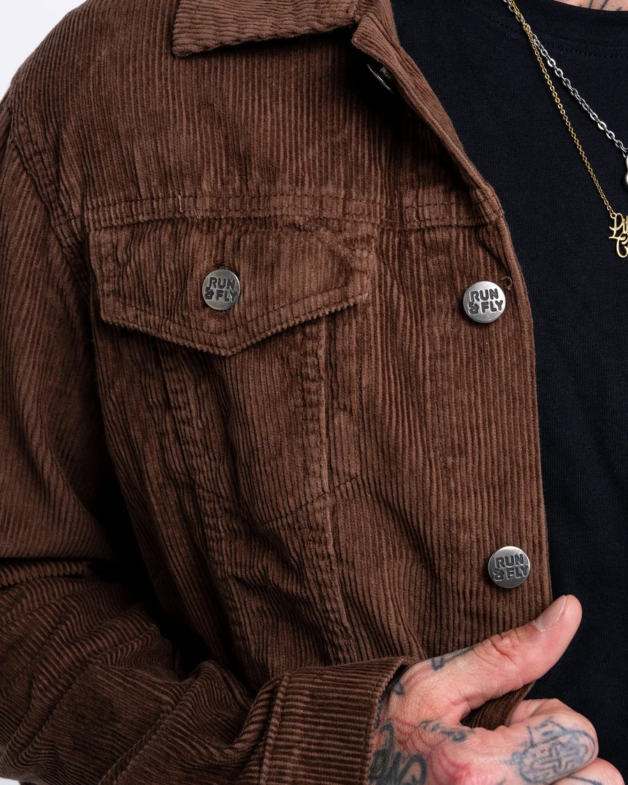Run & Fly - Brown Corduroy Unisex Western Jacket