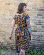Highland Cows Stretch Belted Tea Dress with Pockets