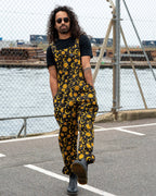 Rebel Romance Celestial Sun and Moon Stretch Dungarees