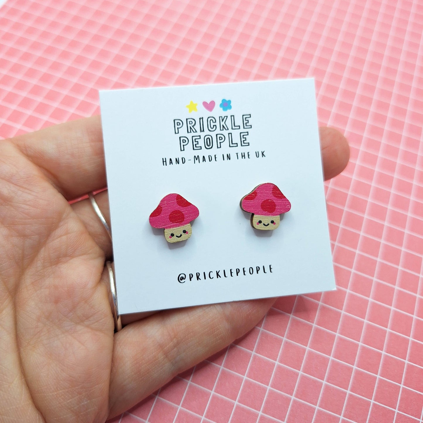 Prickle People - Mushroom Stud Earrings